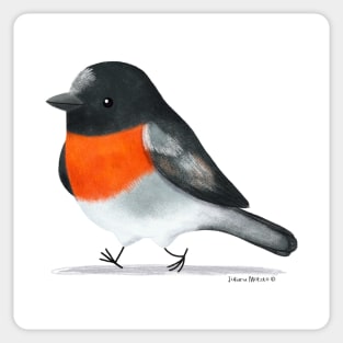 Scarlet Robin bird Sticker